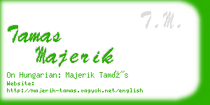 tamas majerik business card